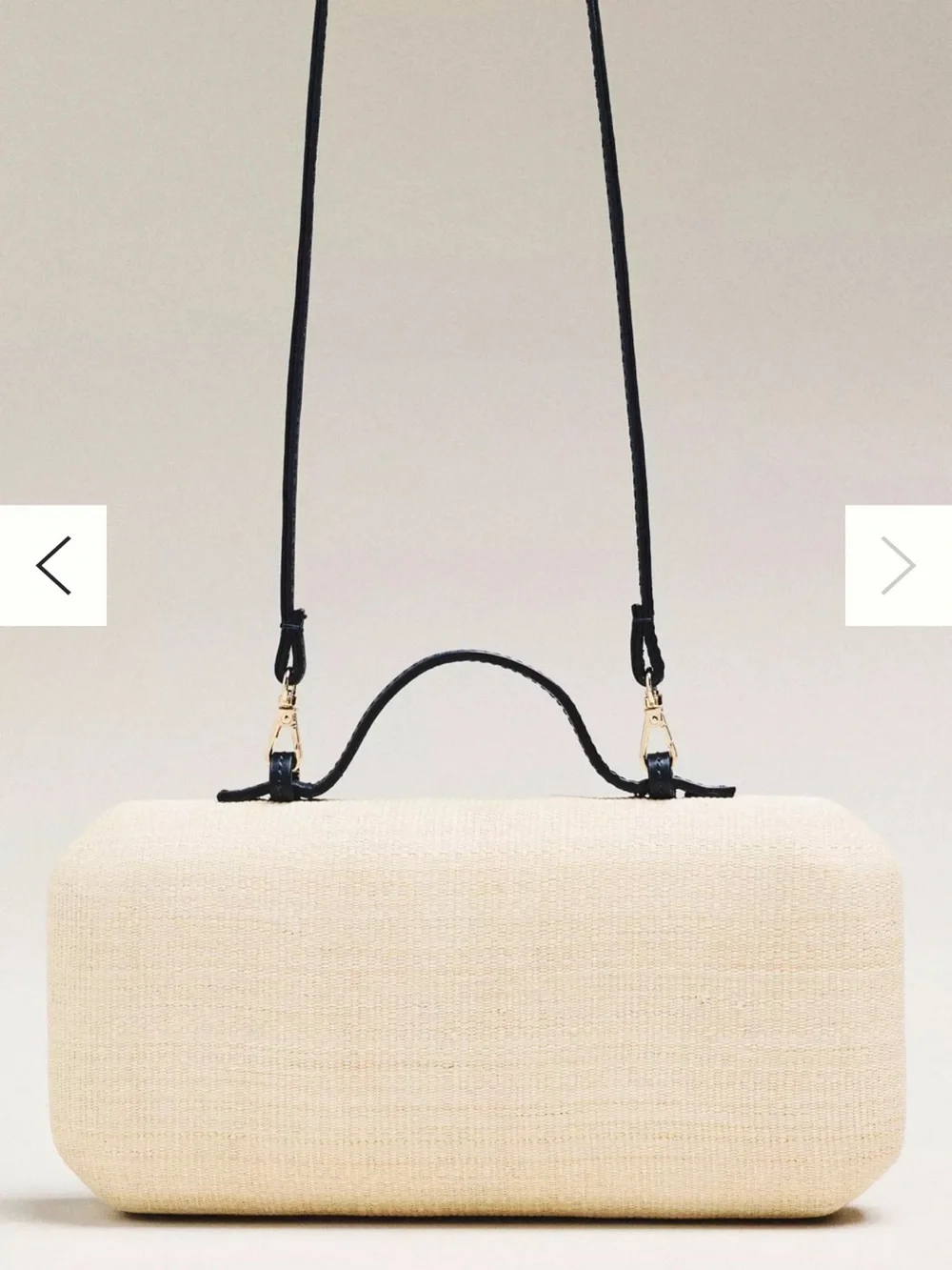 Cream Embroidered Sailboat Clutch with Black Top Handle